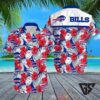 Buffalo Bills Red And Blue Hibiscus Hawaiian Shirt