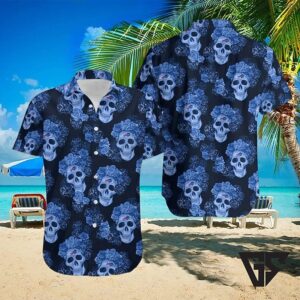 Buffalo Bills Skull Rose Hawaiian Shirt