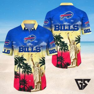 Buffalo Bills Sunset Liberty Hawaiian Shirt