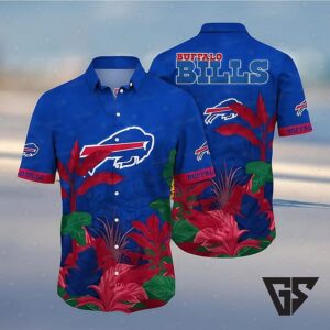 Buffalo Bills Tropical Leaves Hawaiian Shirt