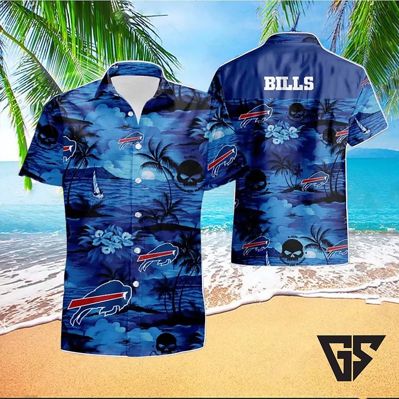 Buffalo Bills Tropical Nights Hawaiian Shirt Buffalo Bills Tropical Nights Hawaiian Shirt
