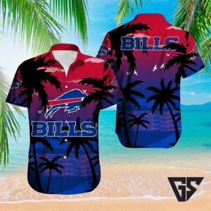 Buffalo Bills Twilight Palm Sunset Hawaiian Shirt