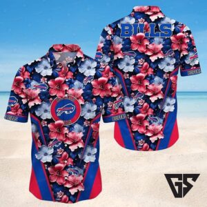 Buffalo Bills Vibrant Hibiscus Hawaiian Shirt