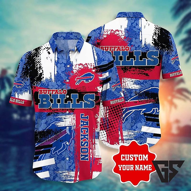 Buffalo Bills Vibrant Splash Personalized Hawaiian Shirt Buffalo Bills Vibrant Splash Personalized Hawaiian Shirt