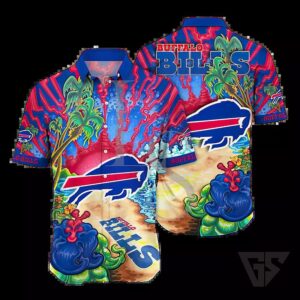 Buffalo Bills Vibrant Tropical Beach Hawaiian Shirt