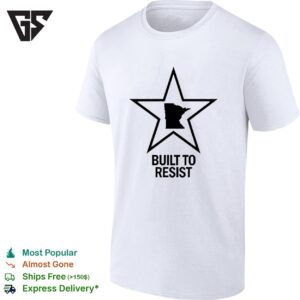 Built To Resist Minnesota Map In Star Shape T-Shirt