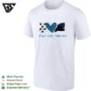 Carolina Panthers Football Peace Love Hand Haert And Logo T-Shirt