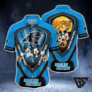 Carolina Panthers Mickey Halloween Night Hawaiian Shirt