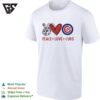 Chicago Cubs Peace Love Cubs Hand Sign Heart Shape And Logo T-Shirt