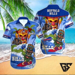 Custom Buffalo Bills Tiki Paradise Hawaiian Shirt