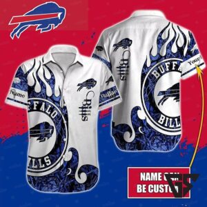 Custom Buffalo Bills Tropical Floral Fan Hawaiian Shirt