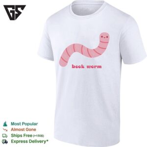 Cute Pink Book Worm Funny T-Shirt