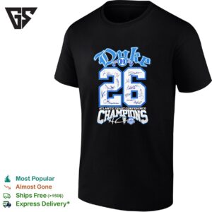 Duke Blue Devils Atlantic Coast Conference Champions 28 2 2026 Signature T-Shirt