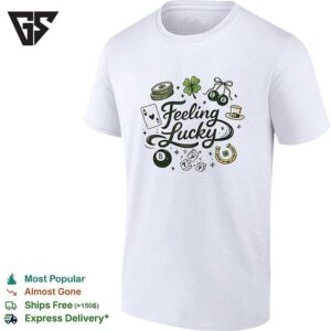 Feeling Lucky Green Clover Horseshoe Dice Lucky Charms T-Shirt