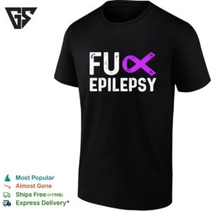 Fuck Epilepsy Purple Ribbon T-Shirt