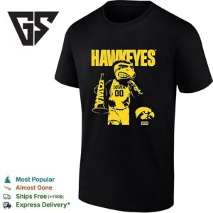 Hawkeyes Mascot Of Iowa Hawkeyes Basketball Logo Slam T-Shirt