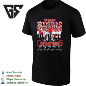 Indiana Hoosiers Coach And Players Cfp National Champions 2026 T-Shirt
