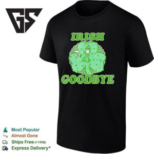 Irish Goodbye Leprechaun With Beer Shamrock St Patrick’s Day T-Shirt 1 1