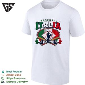 Italia Baseball Heritage Est 1948 Retro T-Shirt