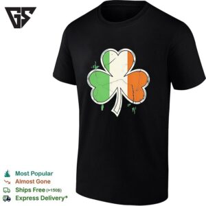 Italy Flag In Shamrock Shape St Paddy’s Day Retro T-Shirt