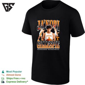 Ja’kobi Gillespie Slam Dunk 0 Tennessee Volunteers Men’s Basketball Graphic T-Shirt