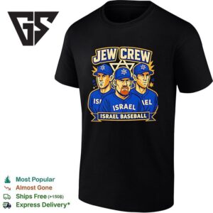 Jew Crew Israel Baseball Three Players Of Israel T-Shirt 1 1