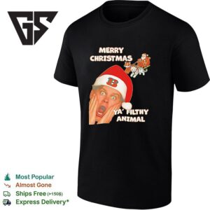 Joe Alone Cincinnati Bengals Merry Christmas Ya Filthy Animal T-Shirt 1 1
