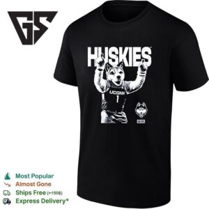 Jonathan The Husky Mascot Of Uconn Huskies Basketball Logo Slam T-Shirt 1 1