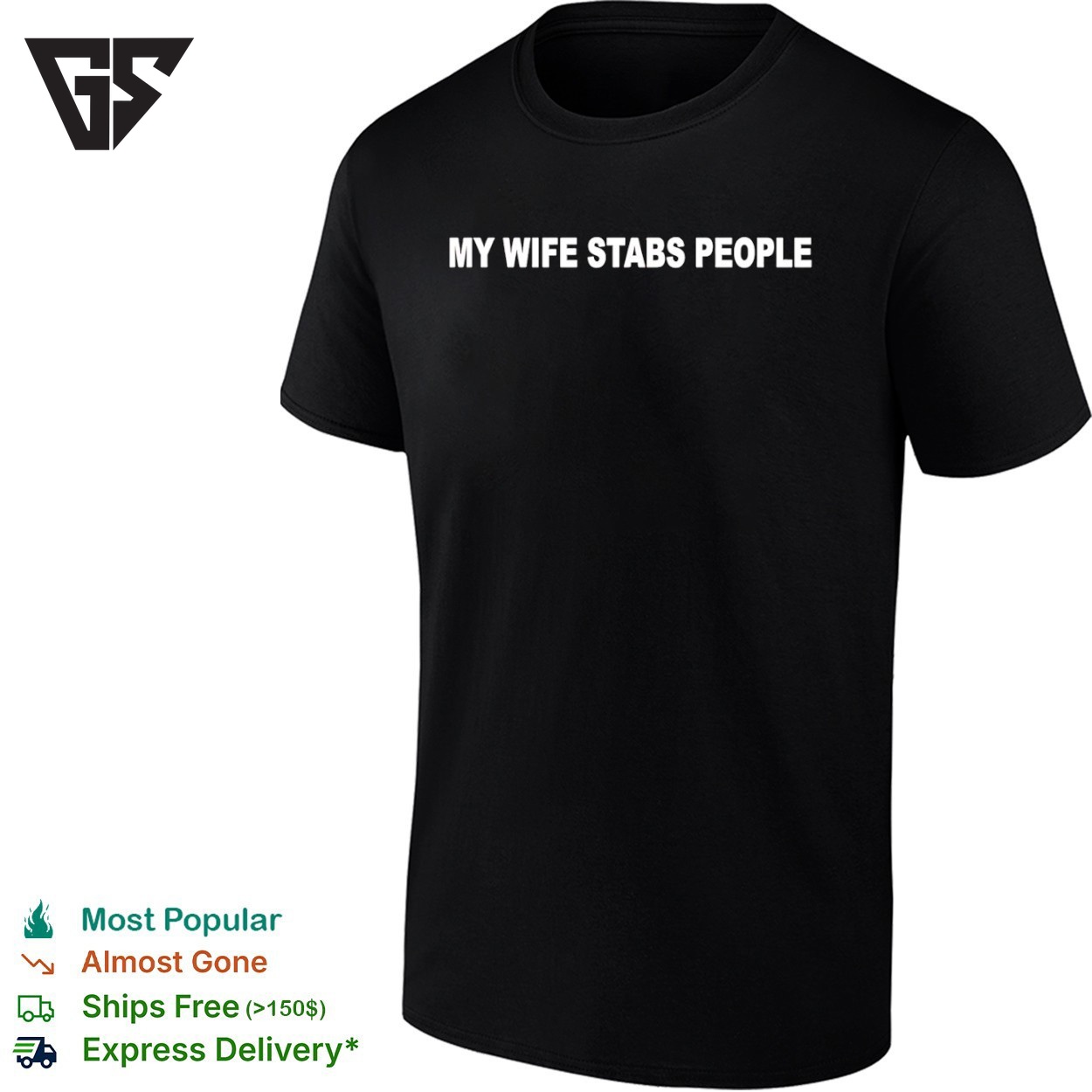 Joseph Atash Wearing My Wife Stabs People T-Shirt Joseph Atash Wearing My Wife Stabs People T-Shirt