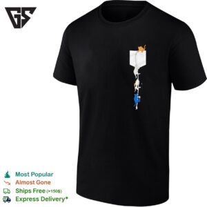 Kittens Climbing Rope From Pocket T-Shirt