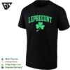 Leprecunt Irish Sarcastic St Patricks Day Shamrock Shape T-Shirt