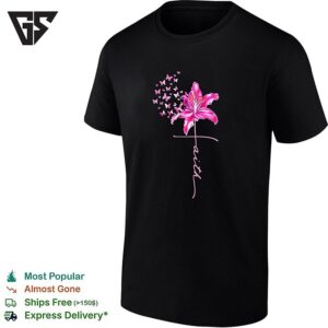 Lily Stargazer Fade Away Into Butterflies Faith Flower T-Shirt
