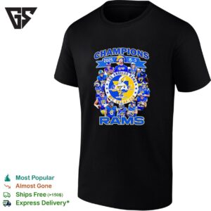 Los Angeles Rams Coach And Players Nfc Champions Divisional And Wildcard 2025 T-Shirt
