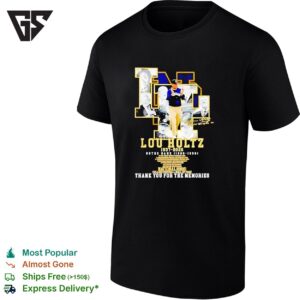 Lou Holtz 1937 2026 Notre Dame Fighting Irish Thank You For The Memories Graphic T-Shirt