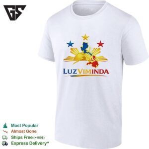 Luzviminda Philippines Map Filipino Pride Luzon Visayas Mindanao Sun And Stars T-Shirt