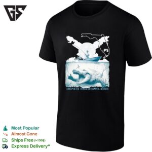 Man Fishing For A Crocodile From A Boat Unexpected Things Do Happen Beware T-Shirt