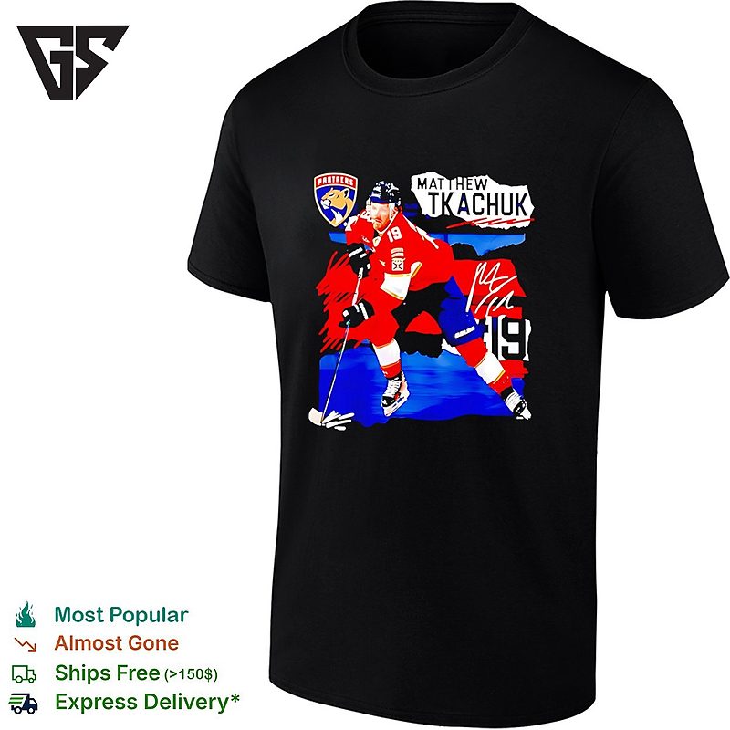Matthew Tkachuk Florida Panthers Fresh Ice Signature T-Shirt Matthew Tkachuk Florida Panthers Fresh Ice Signature T-Shirt