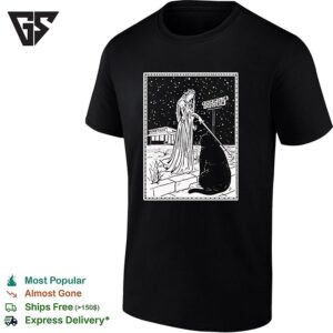 Medieval Cat Waffle House Tarot Style T-Shirt