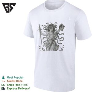 Medusa Holding Sword And Michael Head T-Shirt