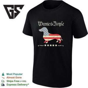 Merica Dog Dachshund Weenie The People Vintage T-Shirt 1 1