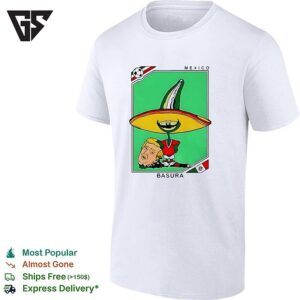 Mexico Basura Trump Heat Football Flag T-Shirt