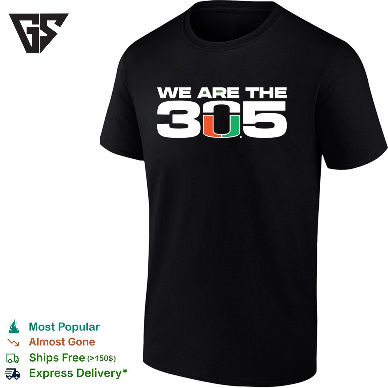 Miami Hurricanes Football We Are The 305 T-Shirt Miami Hurricanes Football We Are The 305 T-Shirt