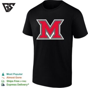 Miami Redhawks Basketball Center Big Primary Logo T-Shirt