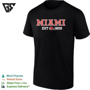 Miami Redhawks Basketball Est 1809 Logo T-Shirt