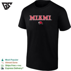 Miami Redhawks Basketball Head Redhawks Mascot T-Shirt