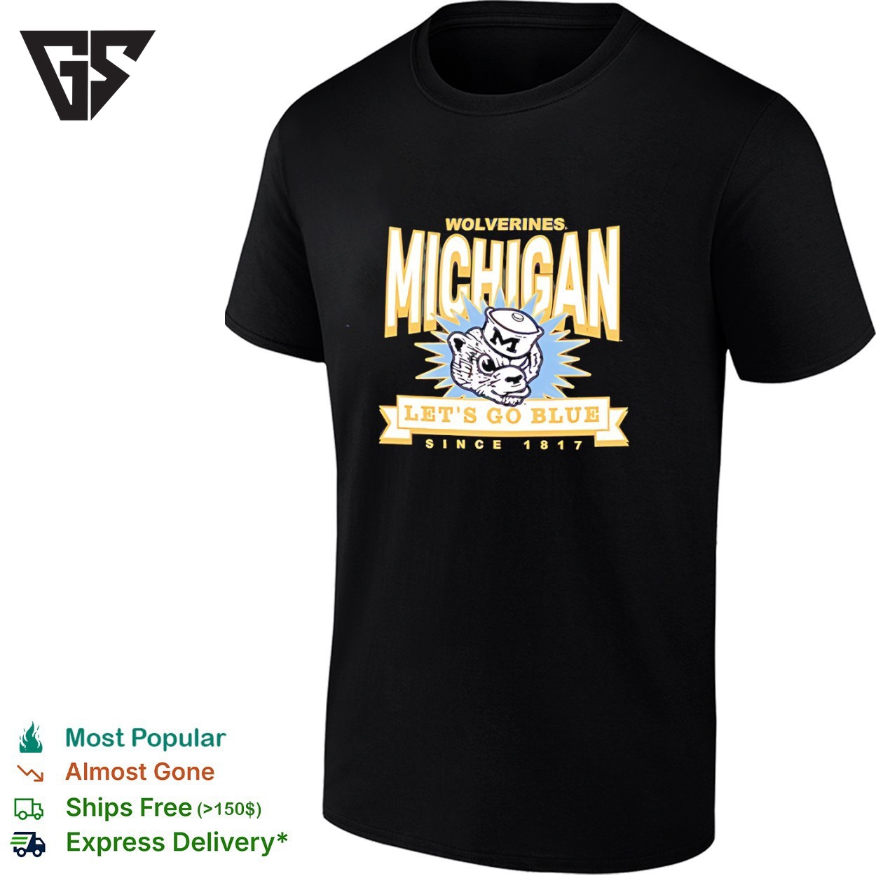 Michigan Wolverines Let’s Go Blue Since 1817 Retro T-Shirt Michigan Wolverines Let’s Go Blue Since 1817 Retro T-Shirt