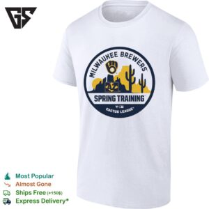 Milwaukee Brewers Levelwear Spring Training Badge Luxe Signature Knit T-Shirt