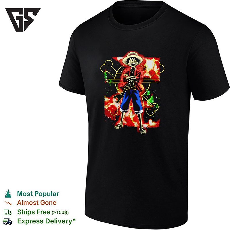 Monkey D Luffy Smiling Of One Piece Rubber King Shadow Nebula Graphic T-Shirt Monkey D Luffy Smiling Of One Piece Rubber King Shadow Nebula Graphic T-Shirt
