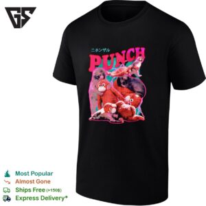 Monkey Punch The Macaque Graphic T-Shirt
