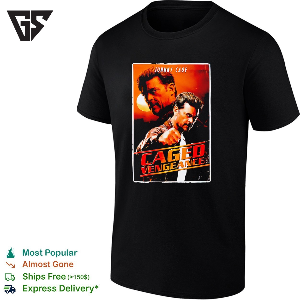 Mortal Kombat Johnny Cage Poster T-Shirt Mortal Kombat Johnny Cage Poster T-Shirt